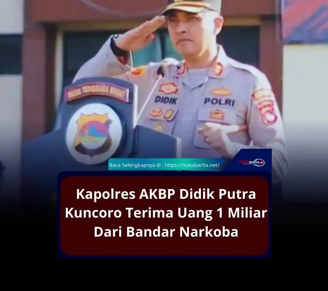 kapolres akbp didik putra kuncoro terima uang 1 M dari bandar narkoba