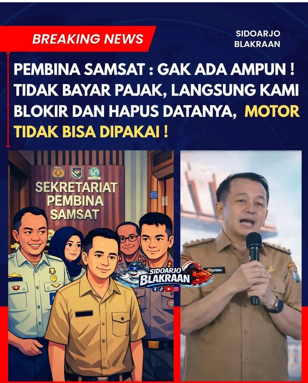 samsat nasional : tidak bayar pajak kendaraan diblokir