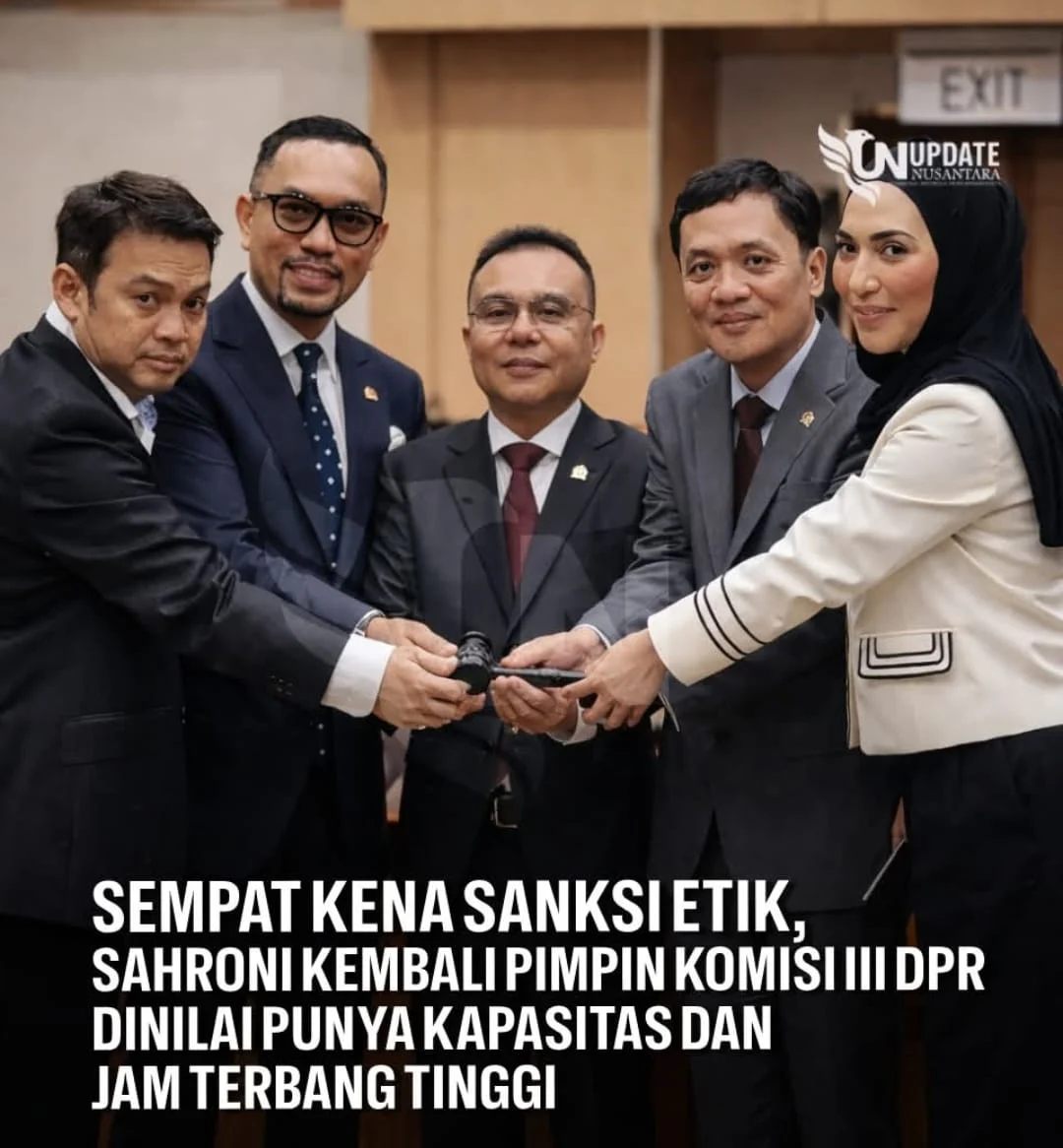 Sempat menjalani sanksi etik mkd sahroni pimpin komisi 3 dpr ri