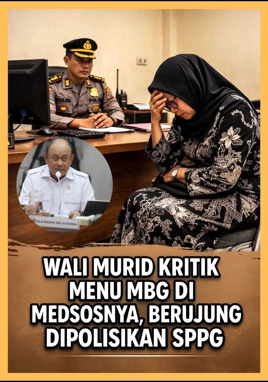 wali murid kritik menu mbg di medsosnya berujung dilaporkan ke polisi