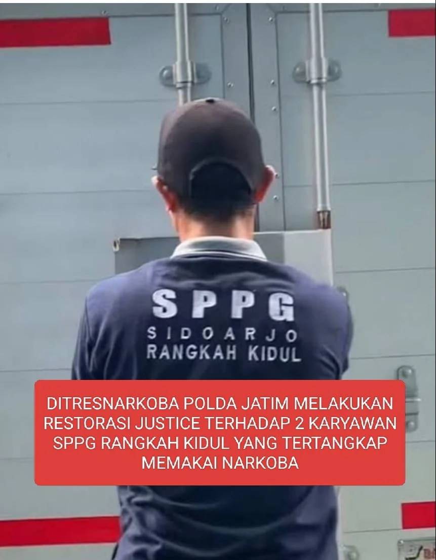 DITRESNARKOBA POLDA JATIM LAKUKAN RESTORASI JUSTICE TERHADAP 2 KARYAWAN SPPG RANGKAH KIDUL YANG TERTANGKAP MEMAKAI NARKOBA