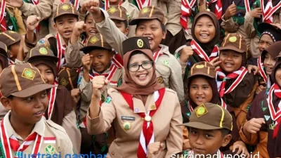 kwarcab surabaya siap raih rekor muri pramuka garuda terbanyak