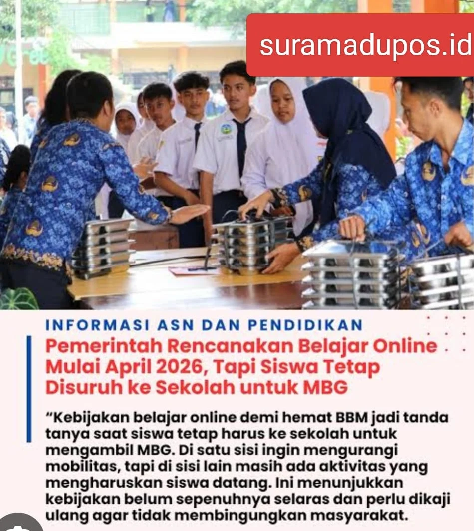 USAI LEBARAN, PEMERINTAH RENCANAKAN PEMBELAJARAN DARING 1 HARI DALAM 1 PEKAN DAN MBG TETAP BERJALAN