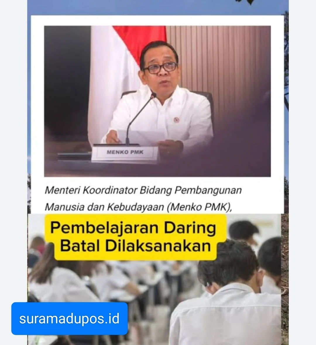 pemerintah batalkan pembelajaran daring