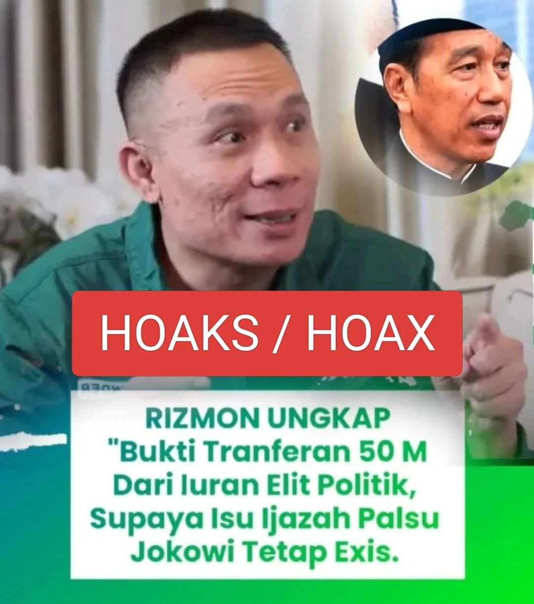 hoaks rismon bongkar 2 m untuk ijazah palsu jokowi