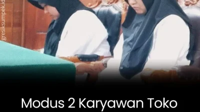 Dua karyawan toko emas di Pasar Atum Mall Surabaya nekat menggelapkan ratusan gram perhiasan emas milik tempatnya bekerja.