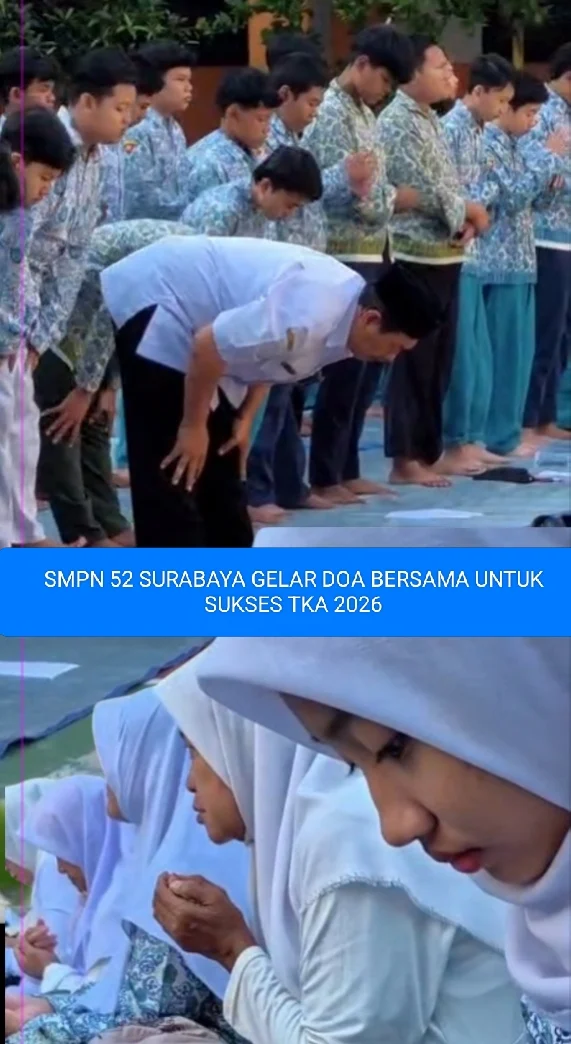 smpn 52 surabaya gelar doa bersama untuk sukses tka 2026