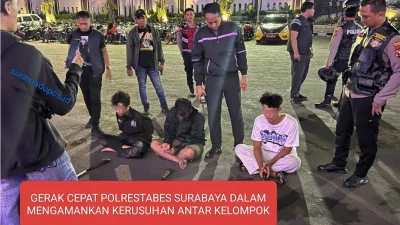 GERAK CEPAT POLRESTABES SURABAYA,MENGAMANKAN KERUSUHAN ANTAR KELOMPOK
