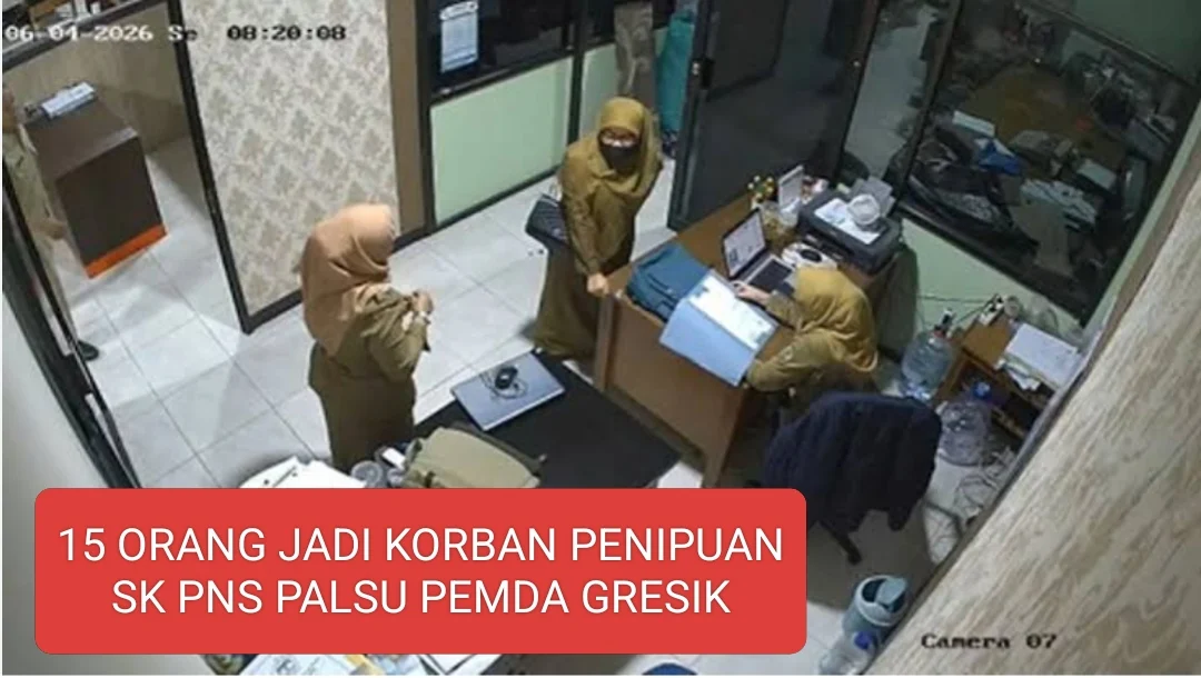 Kasus dugaan penipuan rekrutmen Pegawai Negeri Sipil (PNS) massal mengguncang lingkungan Pemerintah Kabupaten (Pemkab) Gresik.