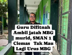 GURU DITUDUH AMBIL JATAH MBG SISWA, SMAN 1 CIEMAS BANDUNG TAK MAU LAGI URUS MBG