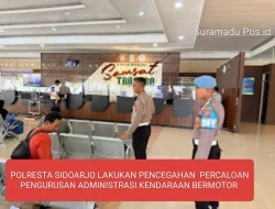 POLRESTA SIDOARJO LAKUKAN PENCEGAHAN PERCALOAN ADMINISTRASI KENDARAAN BERMOTOR