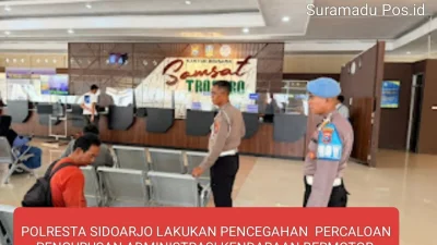 POLRESTA SIDOARJO LAKUKAN PENCEGAHAN PERCALOAN ADMINISTRASI KENDARAAN BERMOTOR
