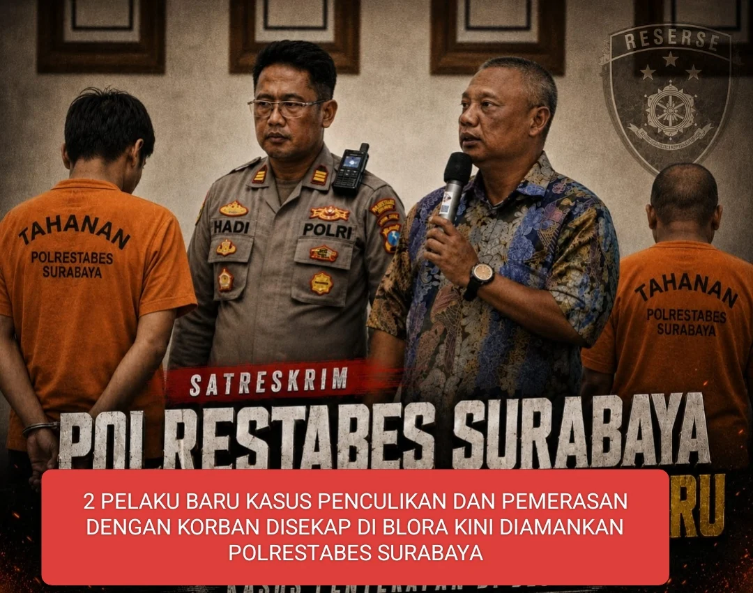 Dua Pelaku Baru Kasus Penculikan dan Pemerasan dengan korban disekap di Blora kini Diamankan POLRESTABES Surabaya