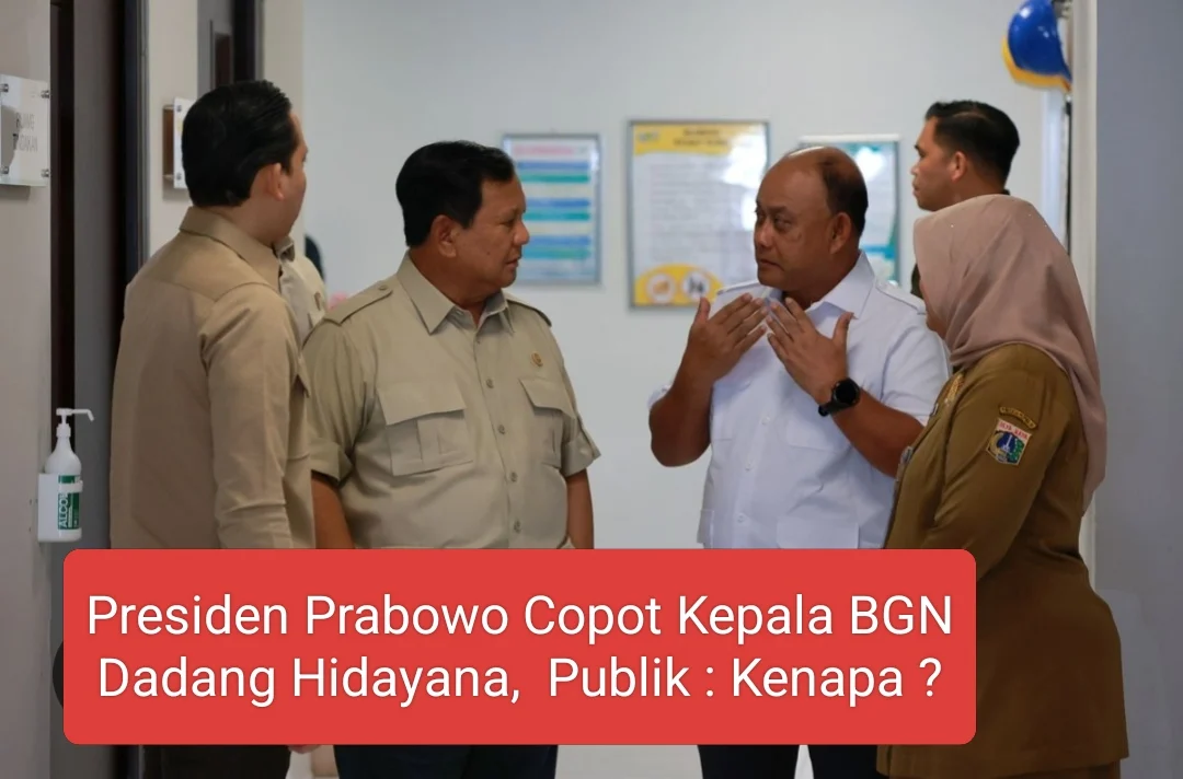 presiden prabowo copot ketua MBG dadang Idayana, Netizen : Kenapa ?
