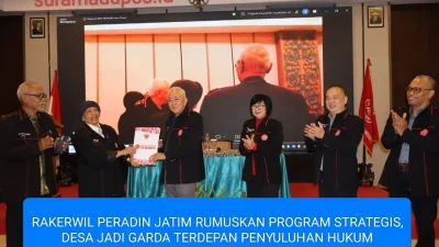 Rakerwil PERADIN Jatim Rumuskan Program Strategis, Desa Jadi Garda Terdepan Penyuluhan Hukum