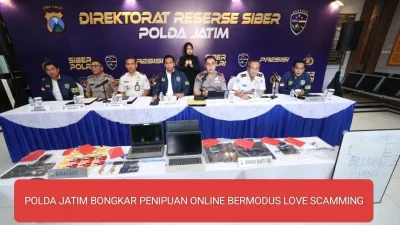 polda jatim bongkar penipuan online love scamming