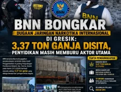 BNN BONGKAR JARINGAN NARKOTIKA INTERNASIONAL DI PERGUDANGAN BIZLAND CERME GRESIK