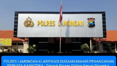 Polres Lamongan Klarifikasi Dugaan "Mahar" Penanganan Perkara Narkotika: Seluruh Proses Diklaim Sesuai Prosedur