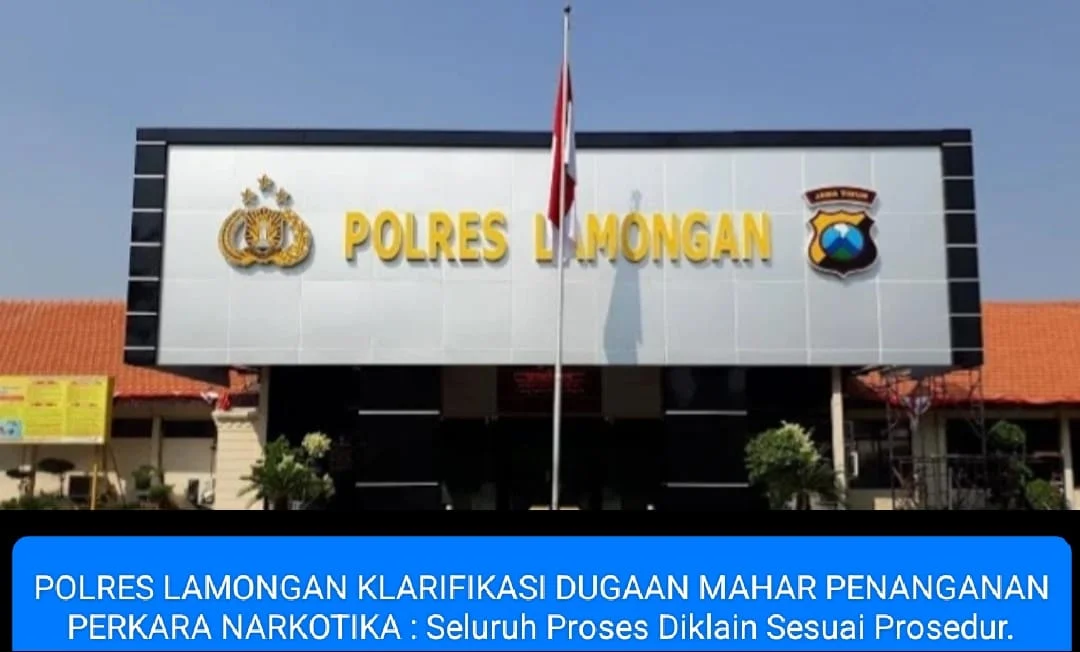Polres Lamongan Klarifikasi Dugaan "Mahar" Penanganan Perkara Narkotika: Seluruh Proses Diklaim Sesuai Prosedur