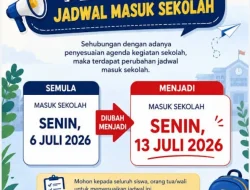 13 JULI 2026 AWAL MASUK SEKOLAH, MPLS BERLANGSUNG 5 HARI
