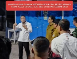 MANTAN LURAH TAMBAK WEDI MELAPOR KE POLRES PELABUHAN PERAK KASUS DUGAAN JUAL BELI STAN SWK TAMBAK WEDI