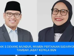 NANIK S DEYANG MUNDUR, WAMEN PERTANIAN SUDARYONO TAMBAH JABAT KEPALA BGN