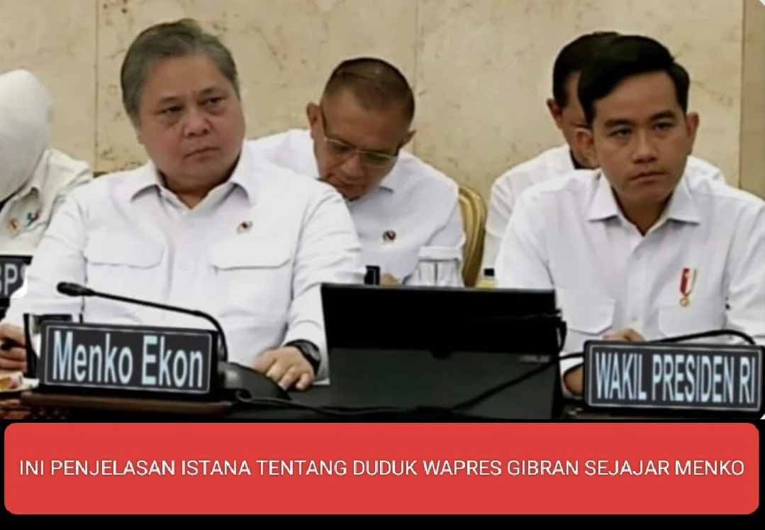 INI PENJELASAN ISTANA TENTANG DUDUK WAPRES GIBRAN SEJAJAR MENKO
