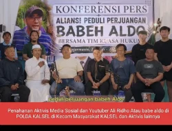 Penahanan Aktivis Media Sosial dan Youtuber Ali Ridho Atau babe aldo di POLDA KALSEL di Kecam Masyarakat KALSEL dan Aktivis lainnya