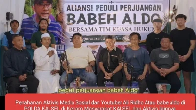 Penahanan Aktivis Media Sosial dan Youtuber Ali Ridho Atau babe aldo di POLDA KALSEL di Kecam Masyarakat KALSEL dan Aktivis lainnya