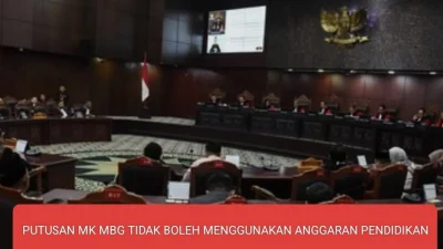 PUTUSAN MK MBG TIDAK BOLEH MENGGUNAKAN ANGGARAN PENDIDIKAN