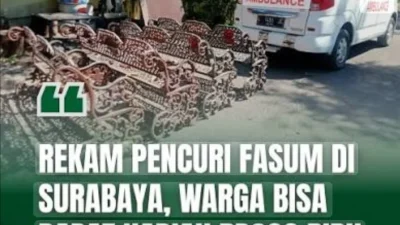 PEMKOT SURABAYA BERI HADIAH 300 RIBU BAGI YANG DAPAT DOKUMENTASIKAN PENCURIAN FASUM