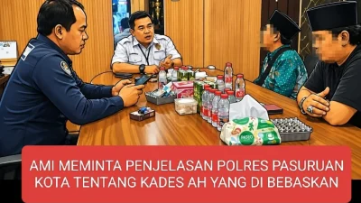 ALIANSI MADURA INDONESIA MEMINTA PENJELASAN POLRES PASURUAN KOTA TENTANG KADES AH YANG DI BEBASKAN