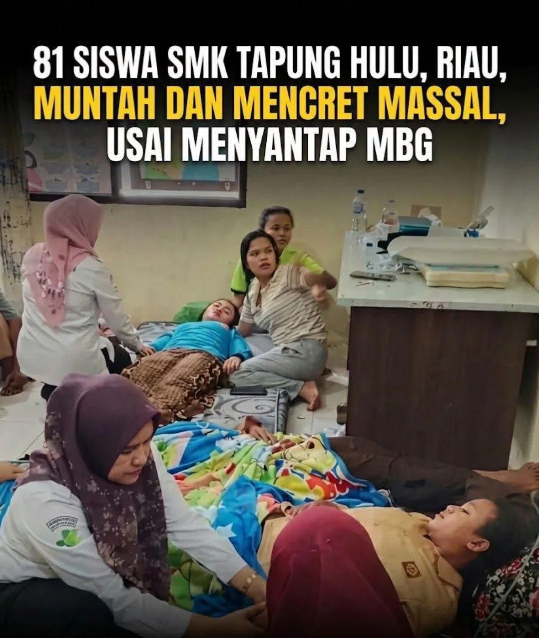 81 Siswa SMKN 1 Tapung Hulu Diduga Keracunan MBG, Puluhan Dilarikan ke Fasilitas Kesehatan