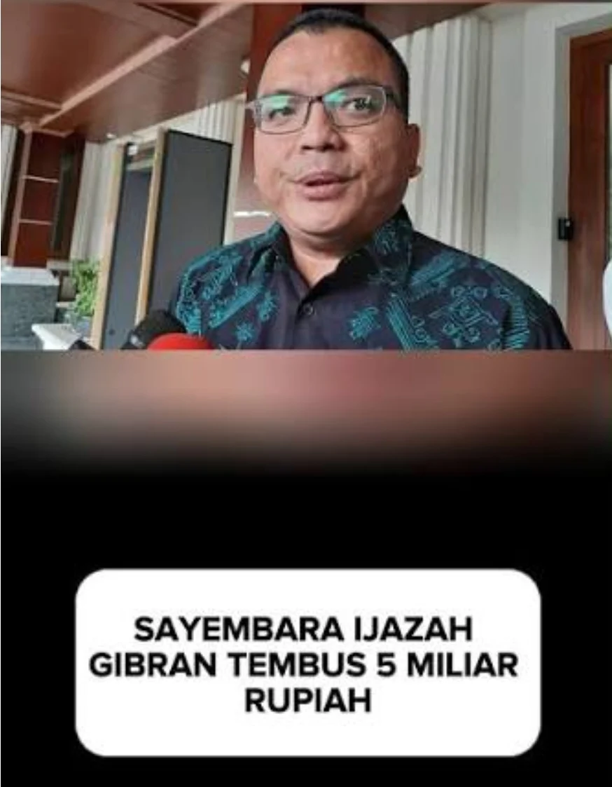 SAYEMBARA MENUNJUKKAN IJAZAH SMA WAPRES GIBRAN TEMBUS 5 MILIAR