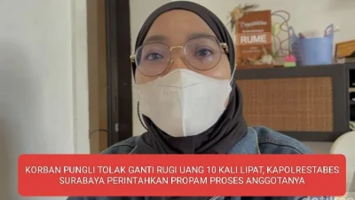 KORBAN PUNGLI TOLAK GANTI RUGI UANG 10 KALI LIPAT, KAPOLRESTABES SURABAYA PERINTAHKAN PROPAM PROSES ANGGOTANYA