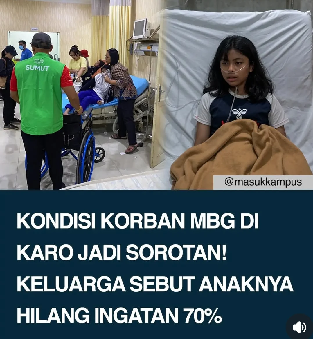 Febiola Br Purba, korban terduga keracunan MBG asal Kabupaten Karo, Sumatera Utara, kini mengalami kehilangan ingatan ?