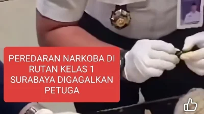 PEREDARAN NARKOBA DI RUTAN KELAS I SURABAYA DIGAGALKAN PETUGAS