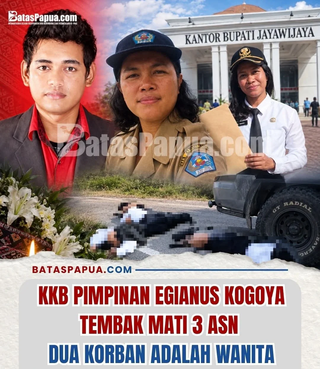 3 ASN TEWAS DITEMBAK KKB PAPUA, BKN BERIKAN PENGHARGAAN