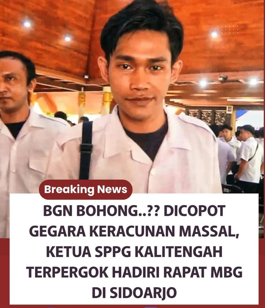 PASCA KERACUNAN, KEPALA SPPG KALITENGAH MASIH AKTIF DAN HADIRI RAKOR DI PENDOPO DELTA WIBAWA SIDOARJO