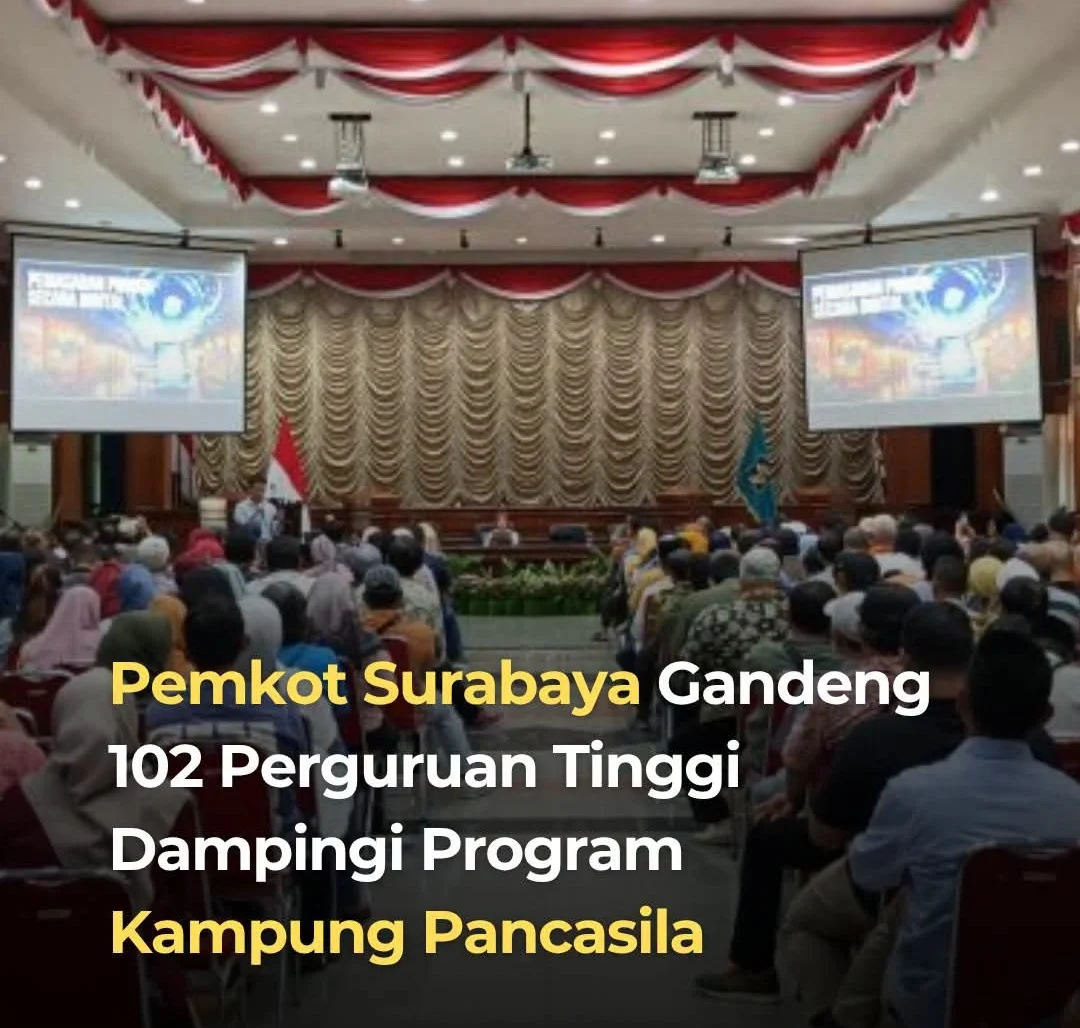 DEMI SUKSES KAMPUNG PANCASILA PEMKOT SURABAYA LIBATKAN 102 PERGURUAN TINGGI DAN AKADEMISI