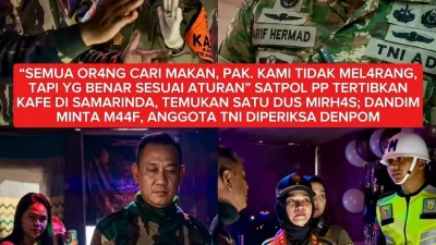 VIRAL KAFE DI SAMARINDA DI TERTIBKAN SATPOL PP, ANGGOTA TNI MARAH.KODIM 0901 MINTA MAAF DAN AKAN PROSES  ANGGOTANYA